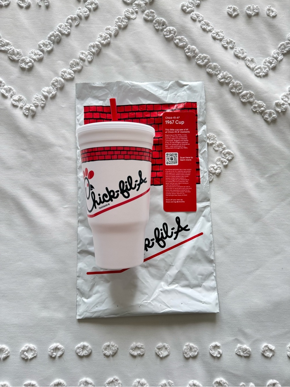 Chick-fil-A 1967 Red & White Plastic Signature Cup